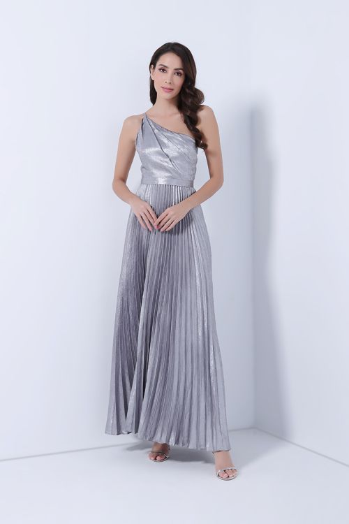 Metallic silver dress femi9