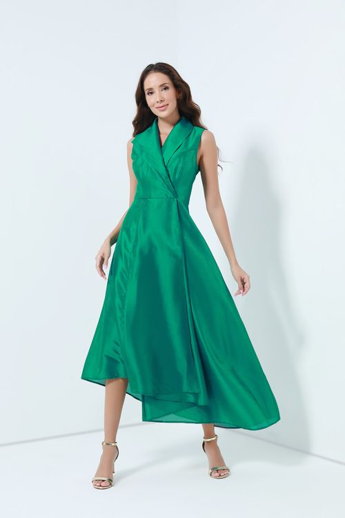 asymmetrical wrap dress