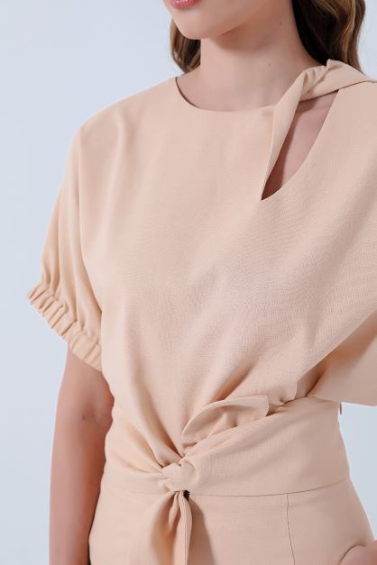 side cutout neckline top