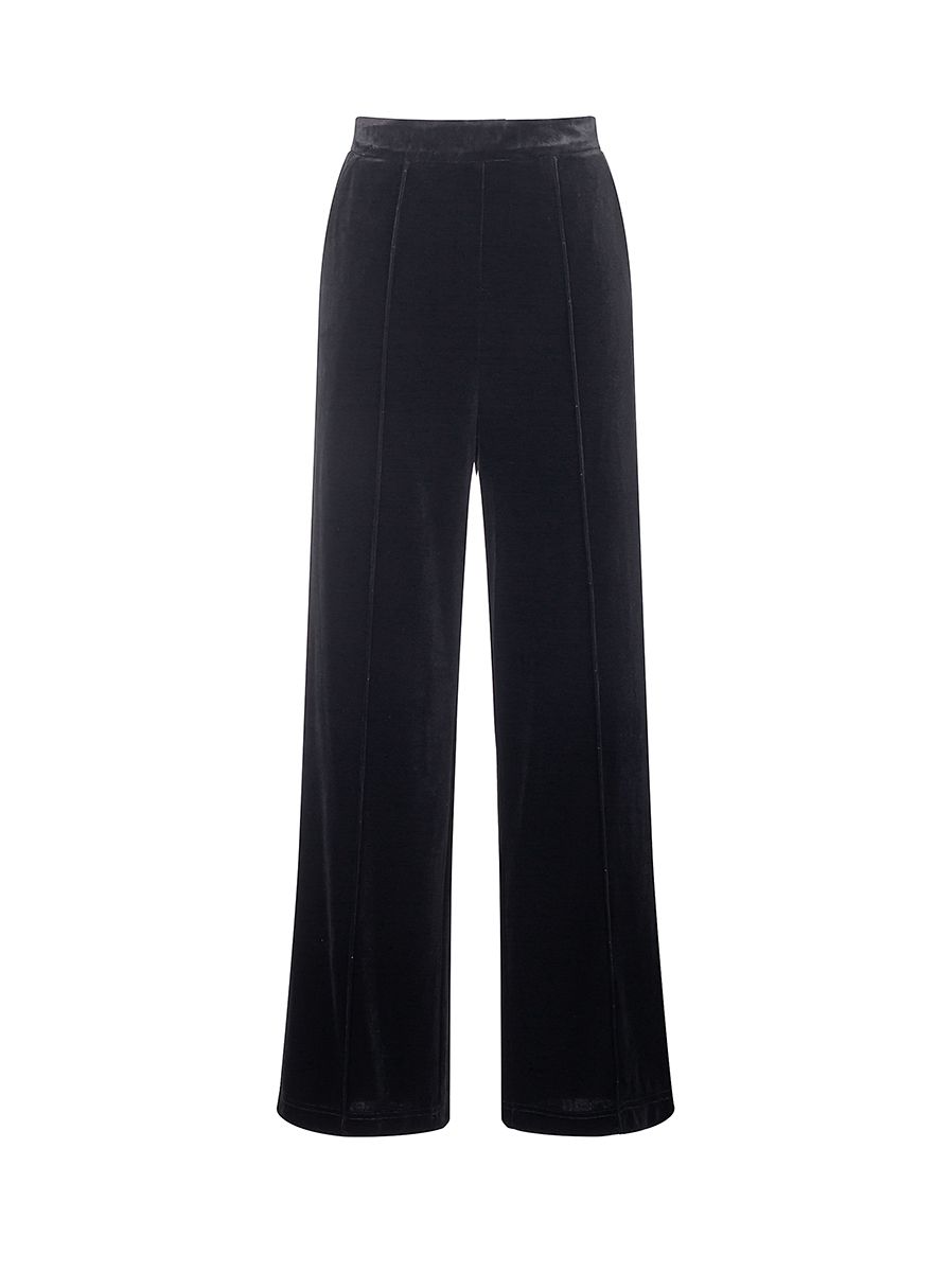 Velvet straight pants