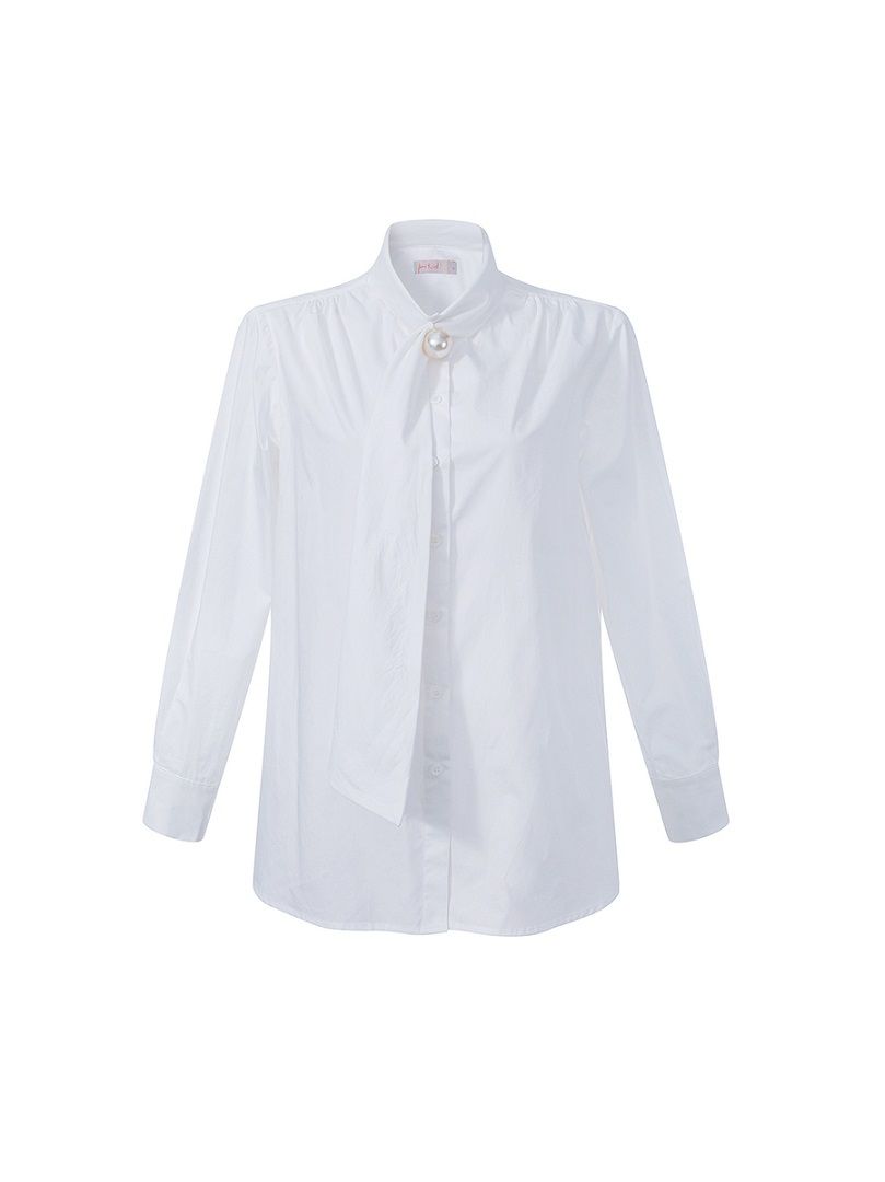 Unique pearl detail shirt