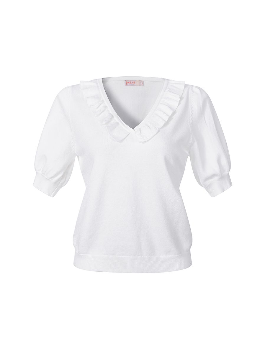 Frill V neck top