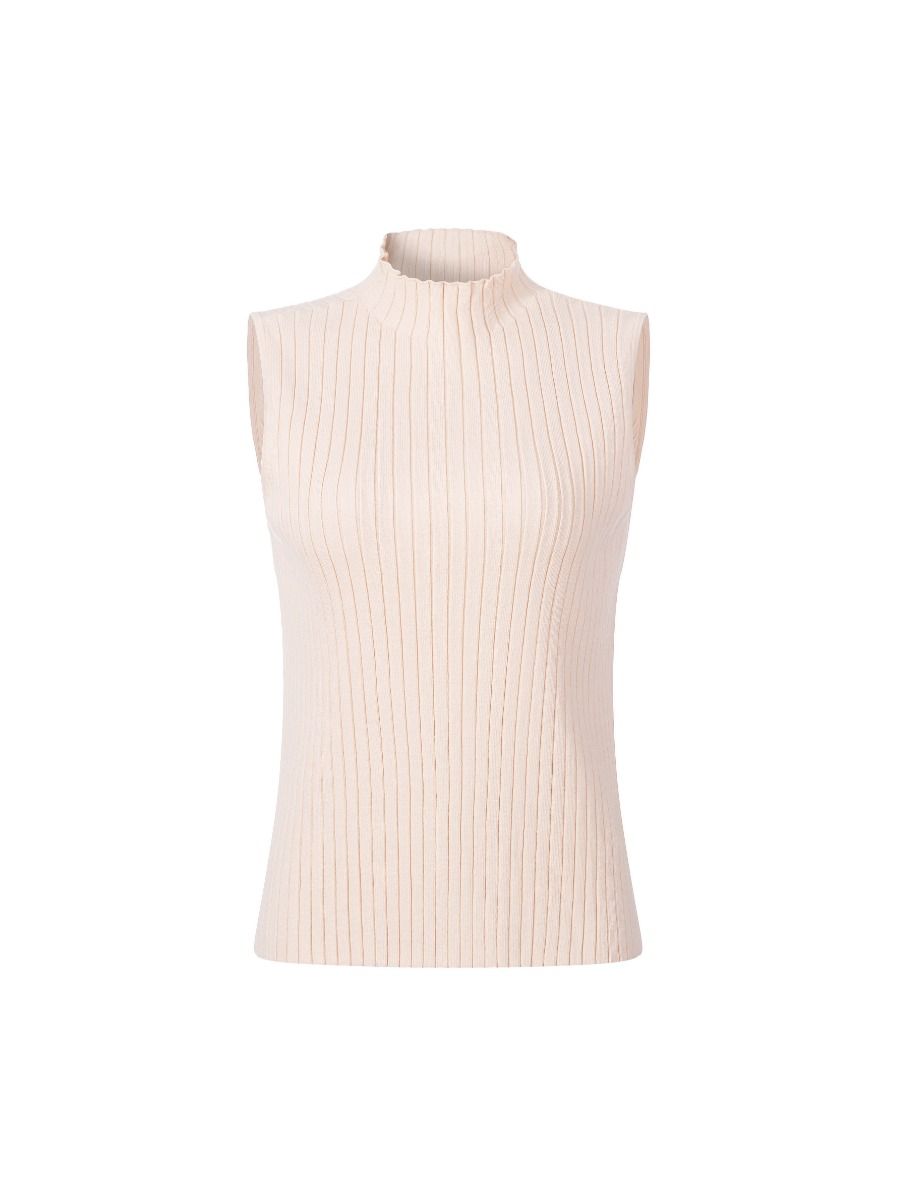 knitted highneck top