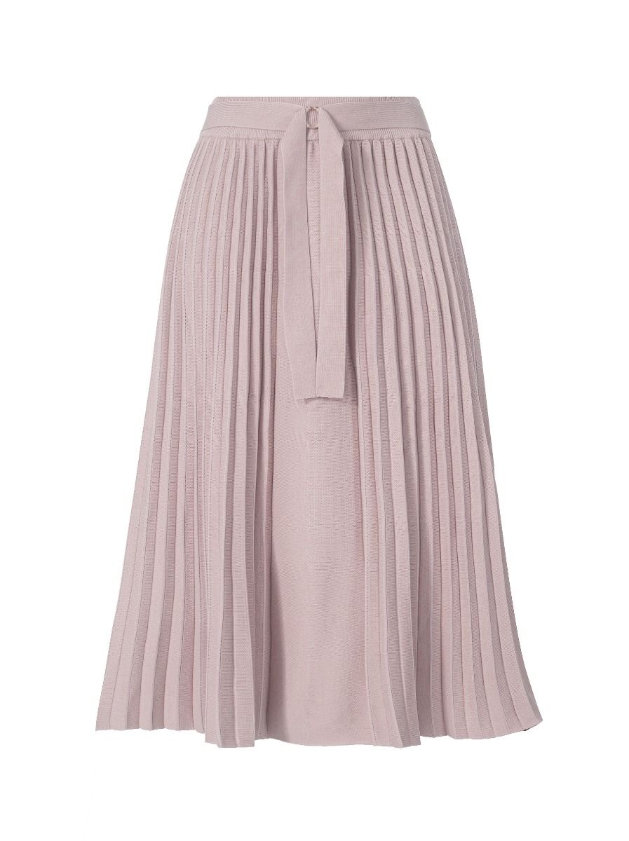 Pleated knitted skirt