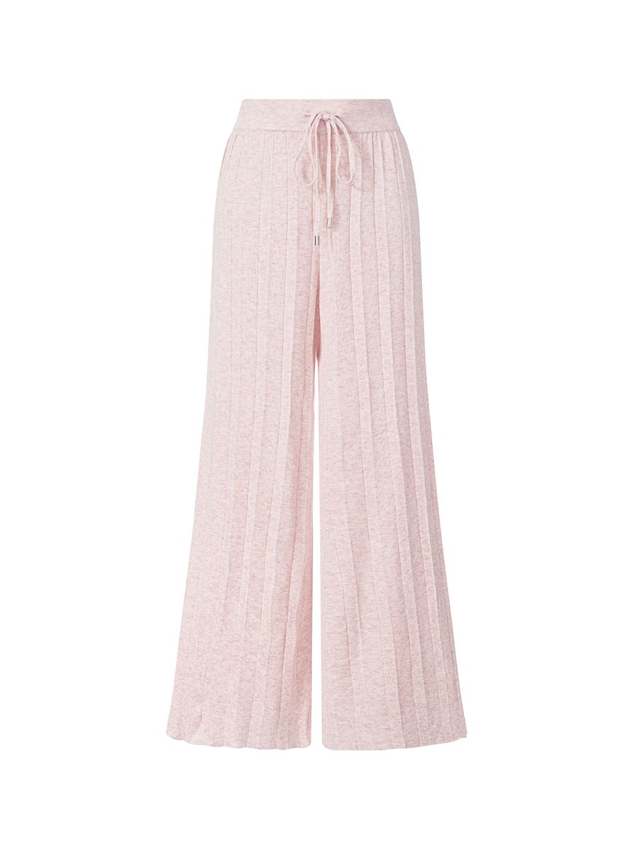 pleated knitted pants