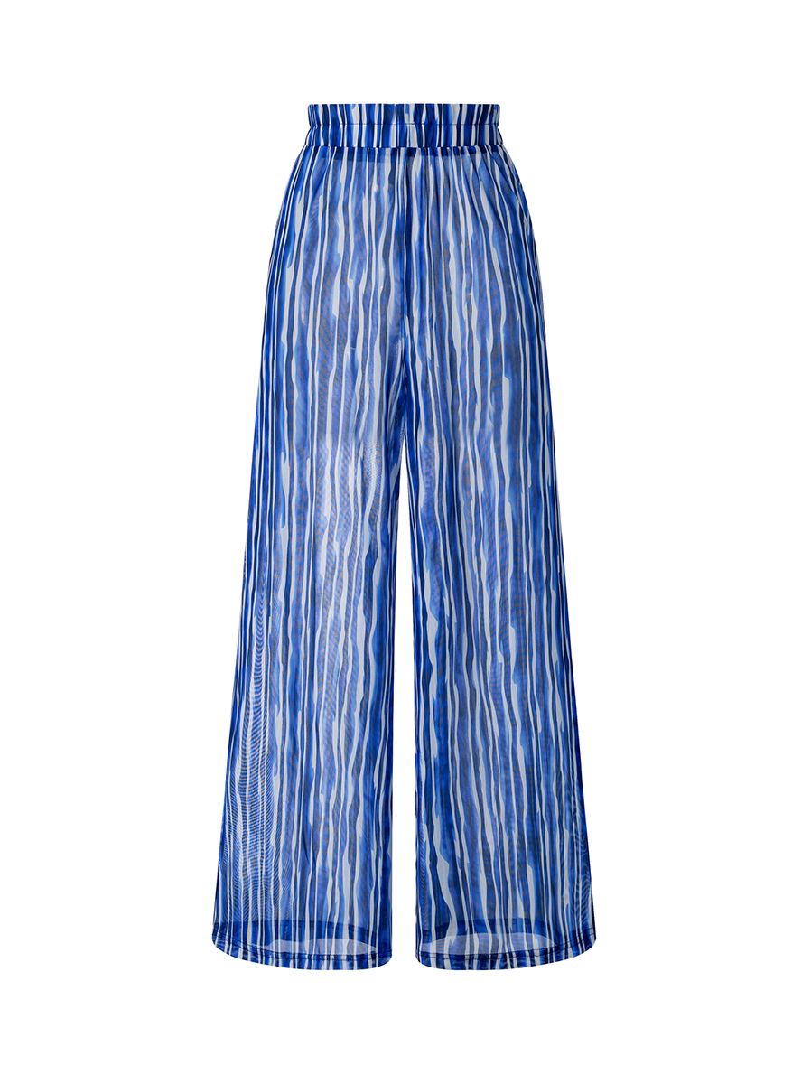 Stripes overlay pants