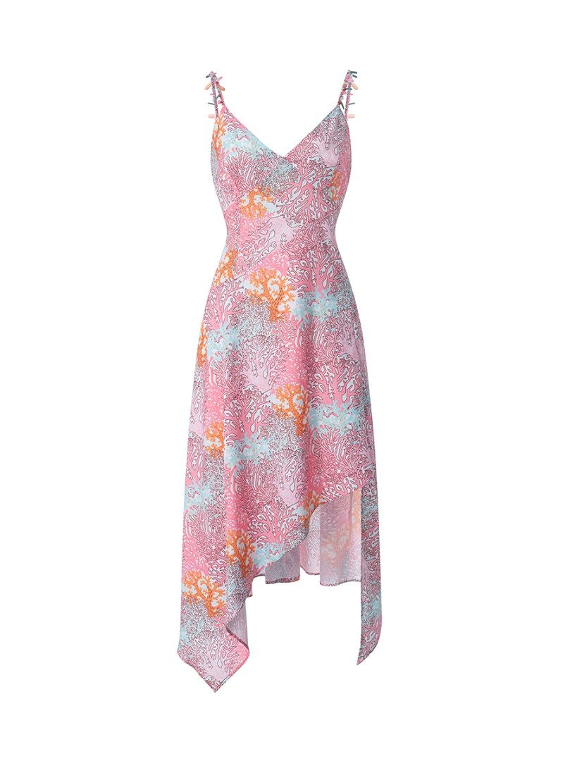 Asymmetrical printed dress 