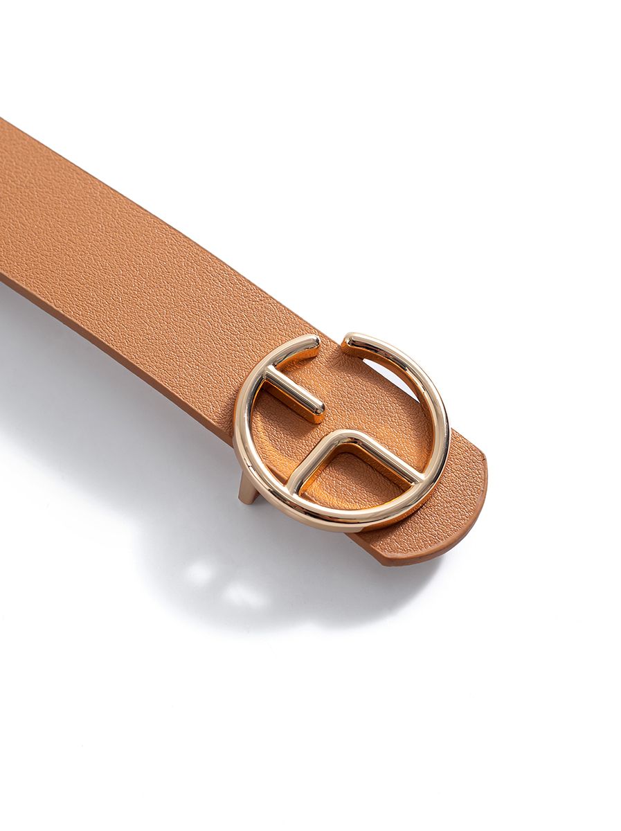 Rose gold buckle belt