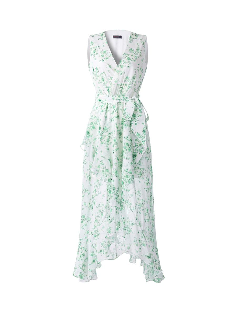 Floral Printed V-neckline Dress