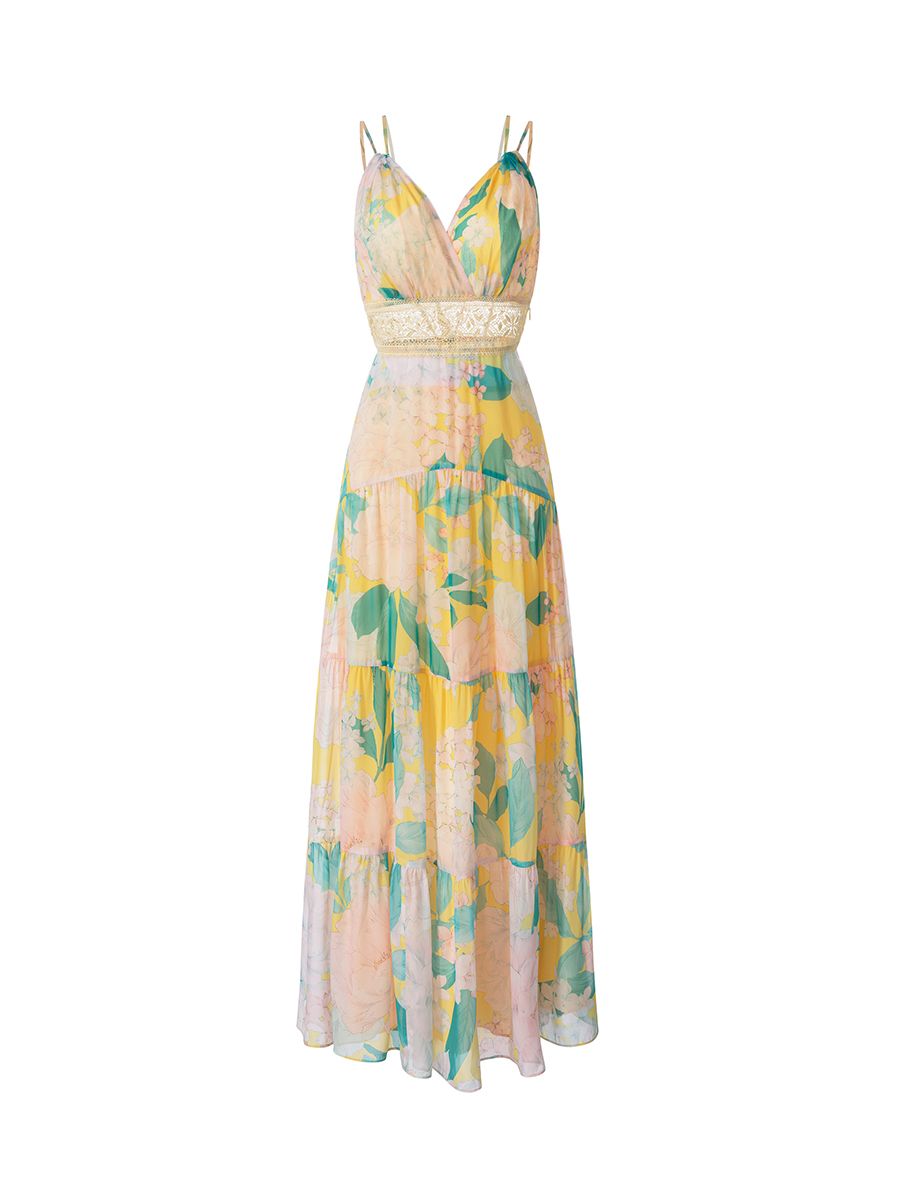 floral chiffon dress