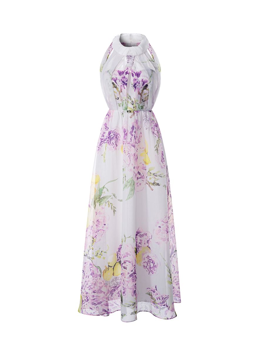 floral chiffon dress