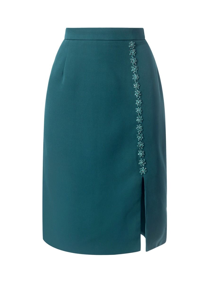 embellished pencil skirt