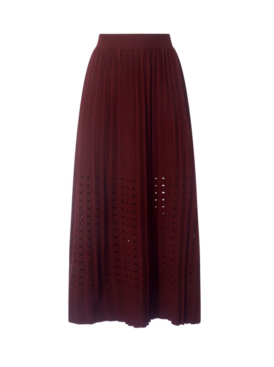 pleated maxi skirt