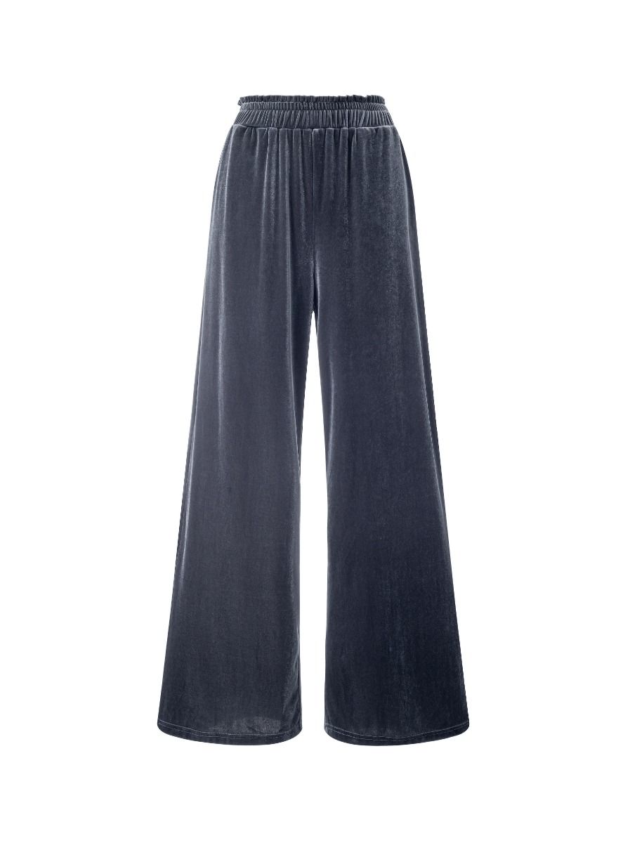 Straight velvet pants