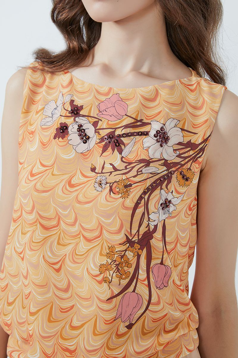 Printed pattern top