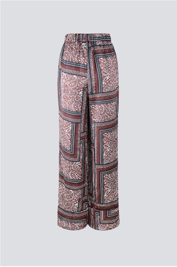 Satin printed pants