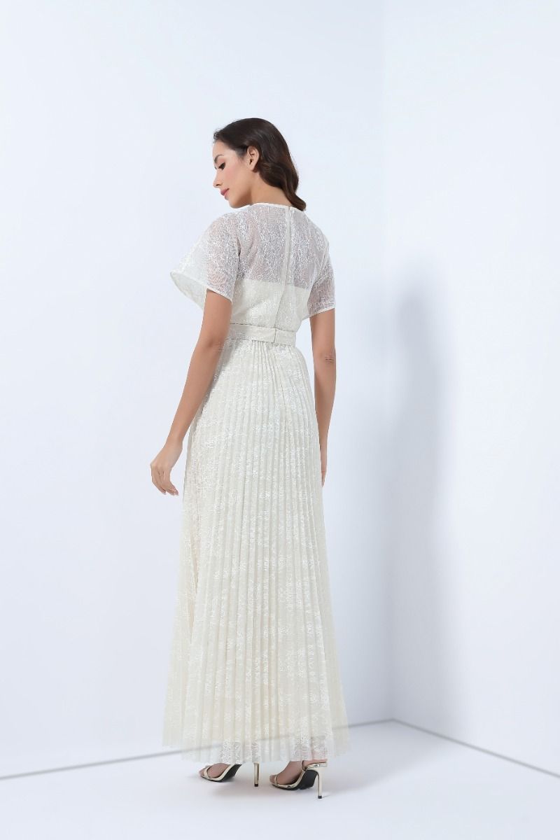 pleated Lace dress