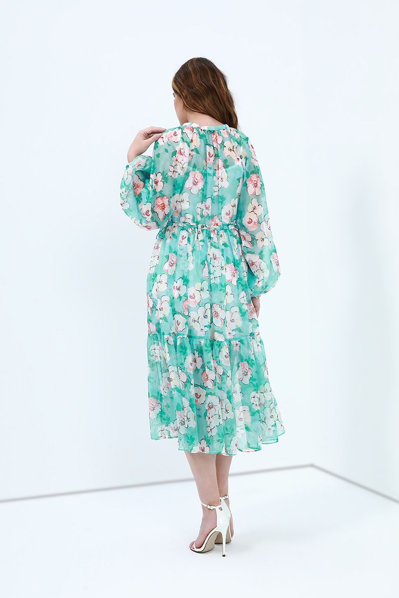 Printed chiffon dress