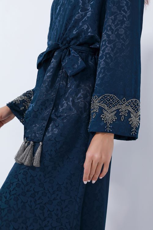 embellished jacquard cardigan