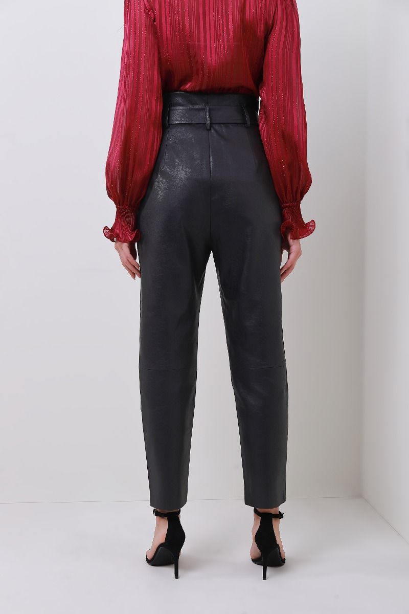 Belted high waist pants