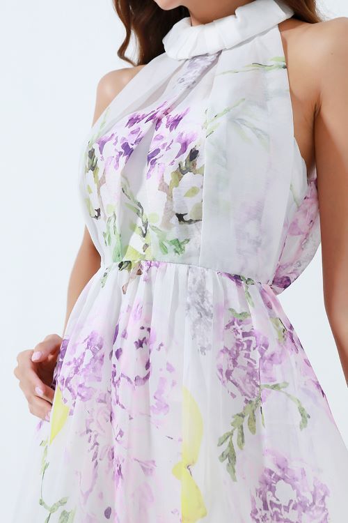 floral chiffon dress