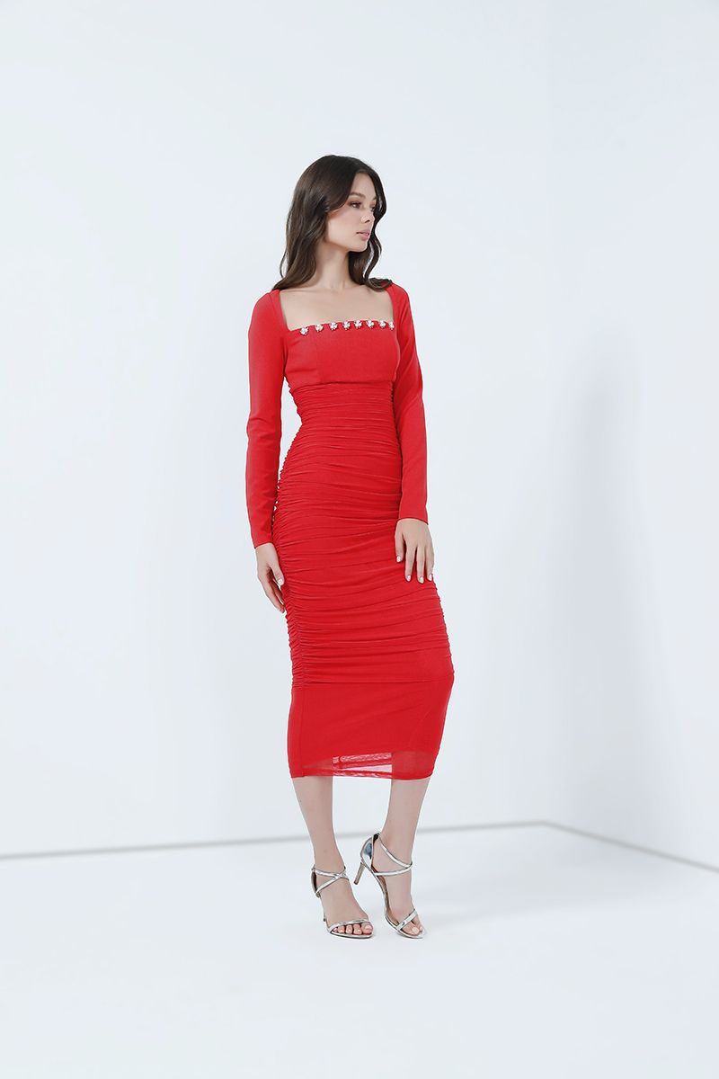 square neckline dress