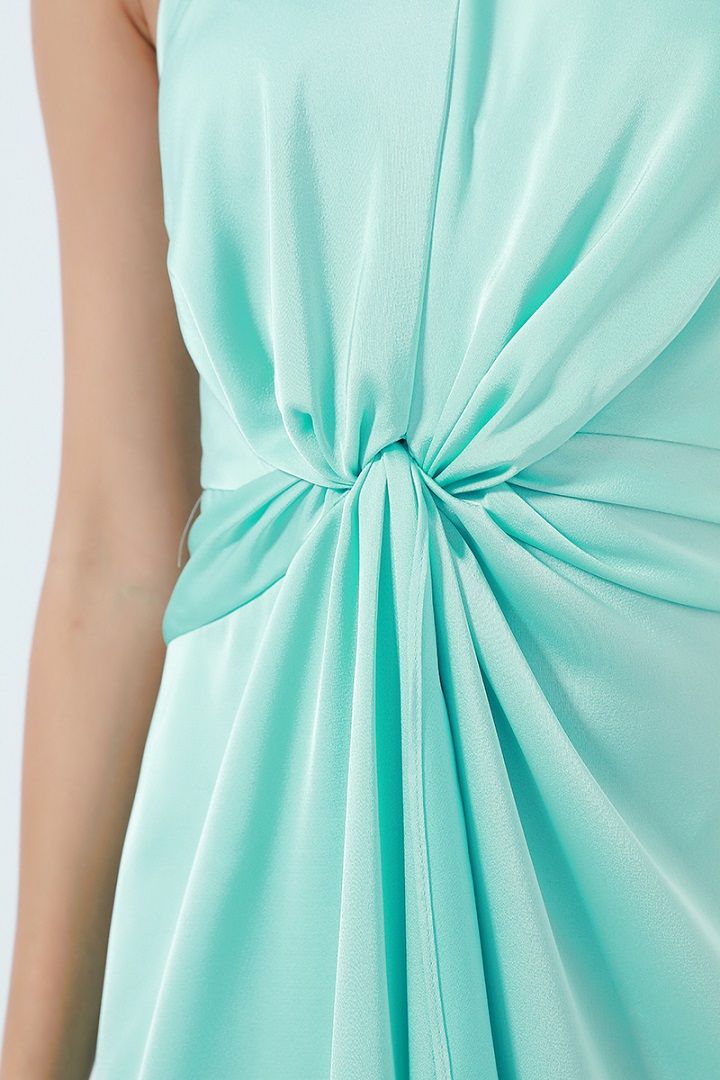 Halter aqua dress