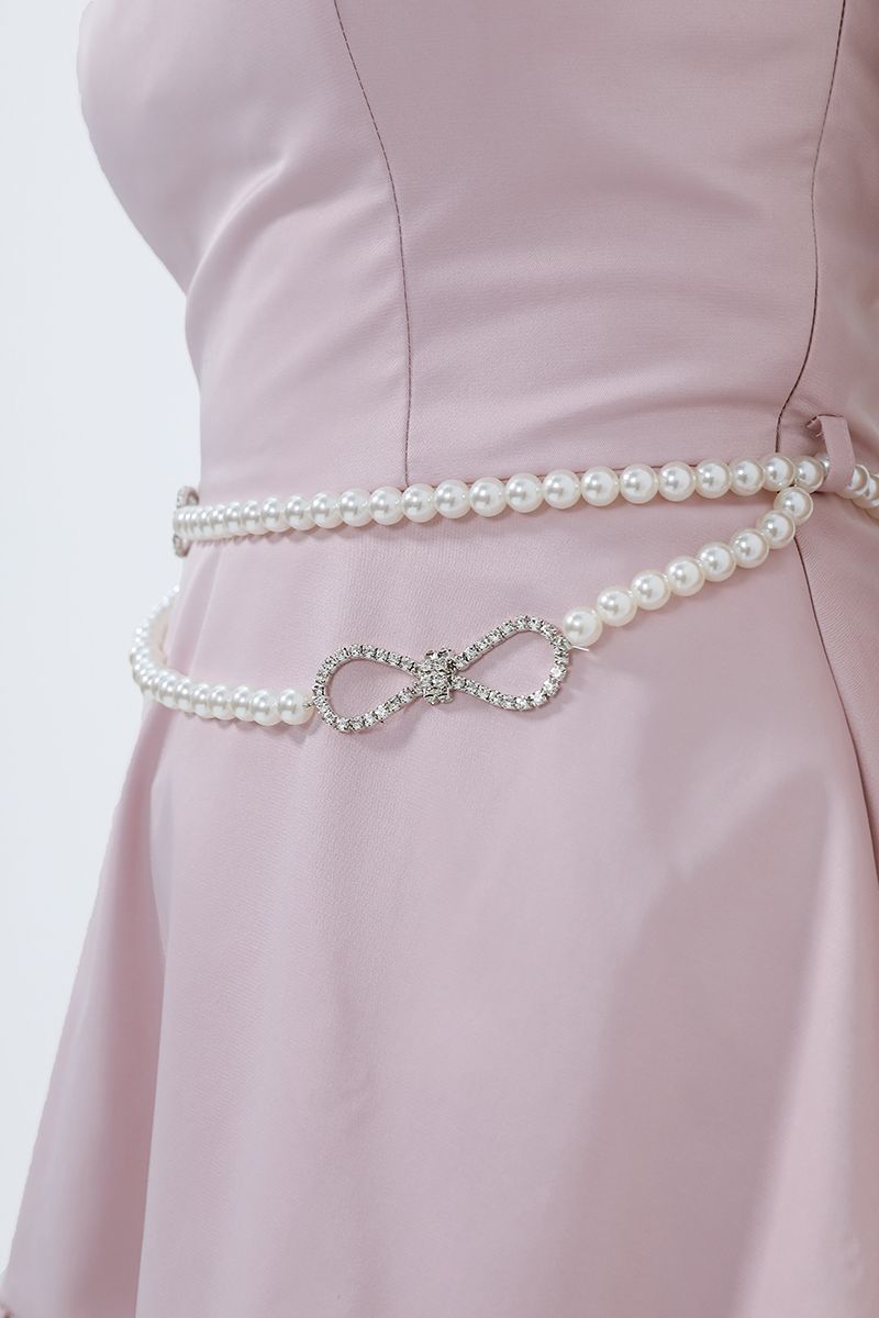 pearl belt dress