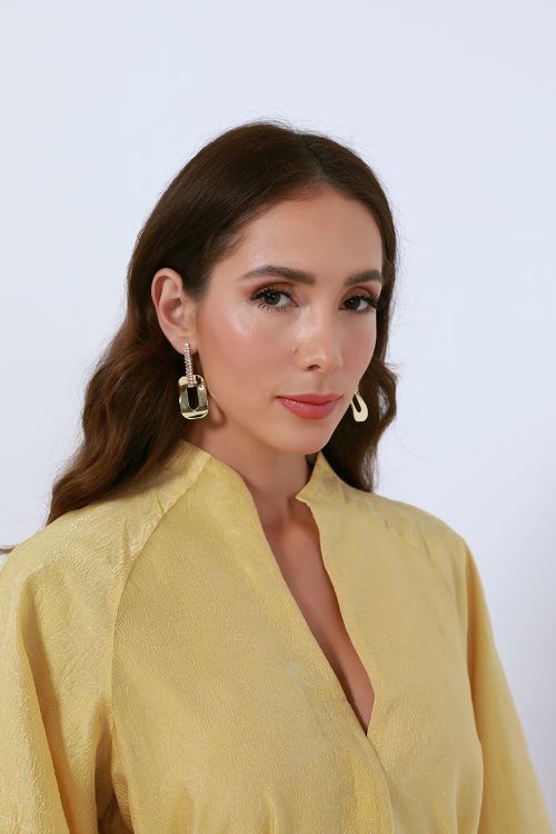 golden dropped earrings