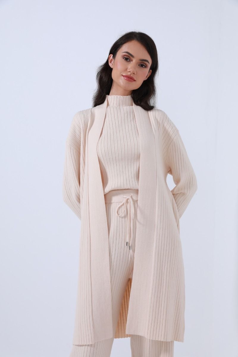 Ribbed knit cardigan