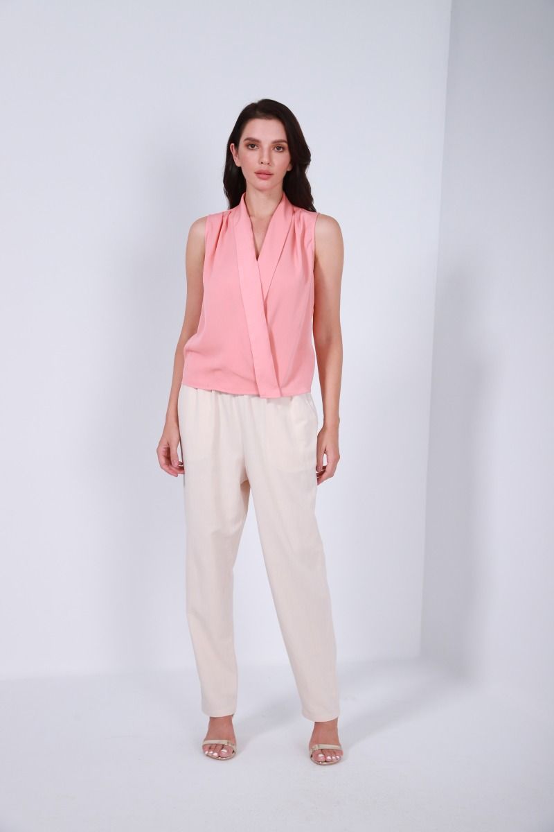 High waist linen pants