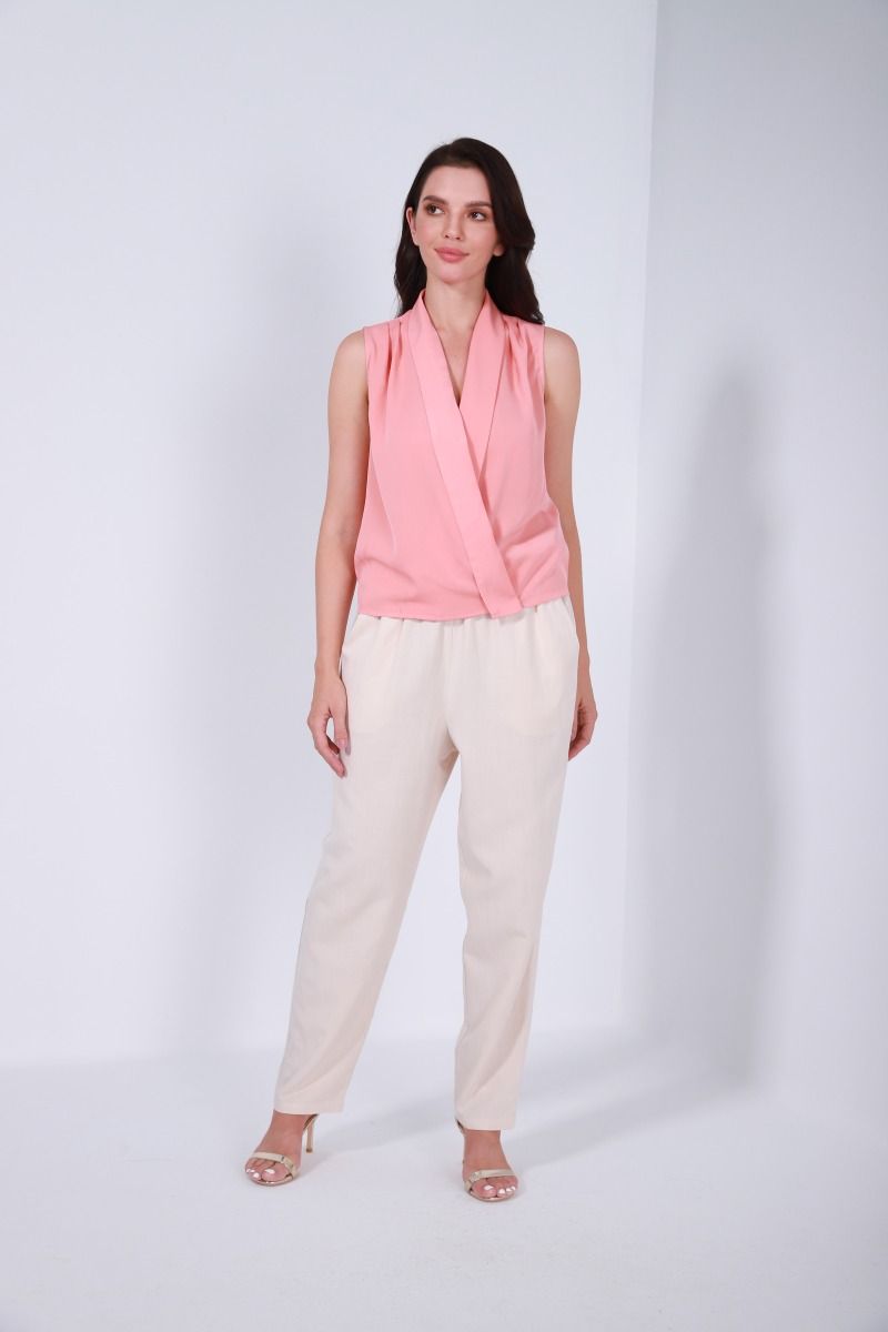 High waist linen pants