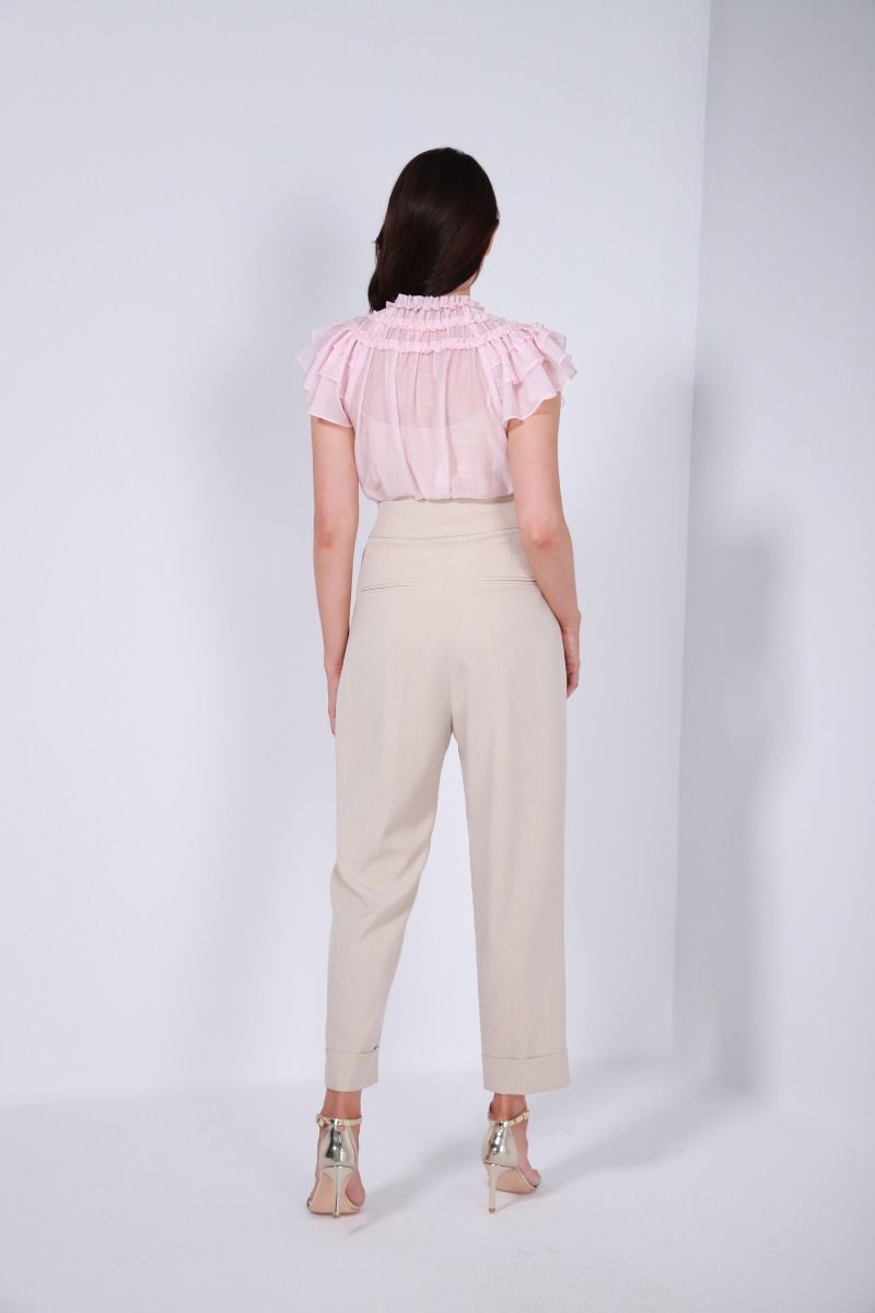 High waist tapered pants