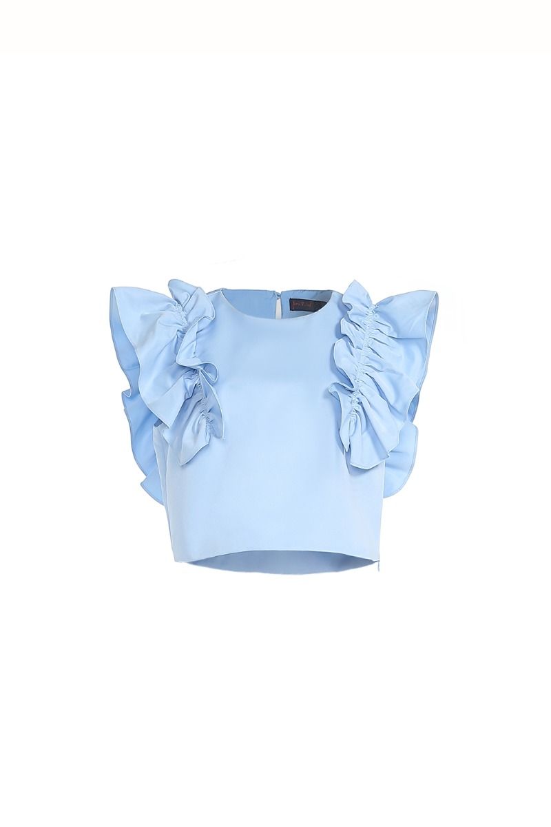 ruffled sleeves top