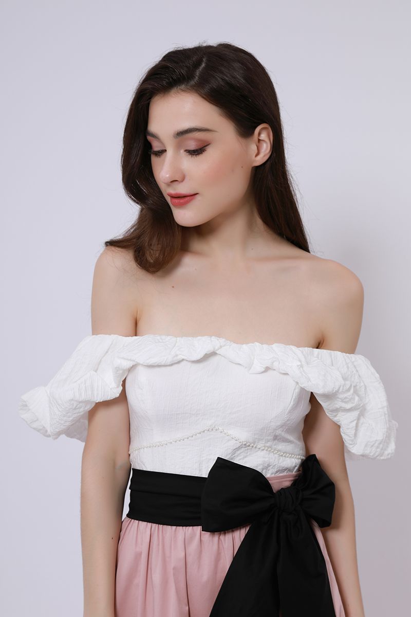 Off-shoulder crop top, femi9