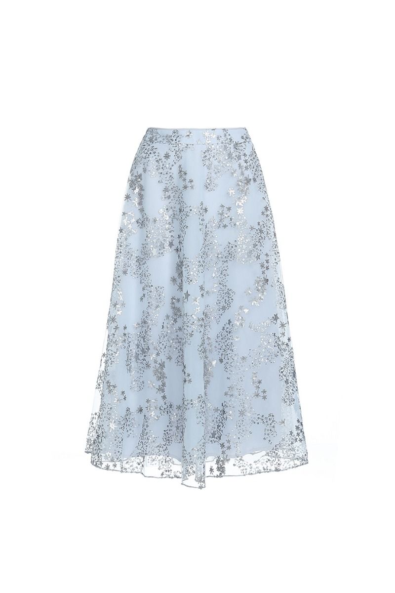 sequined midi skirt