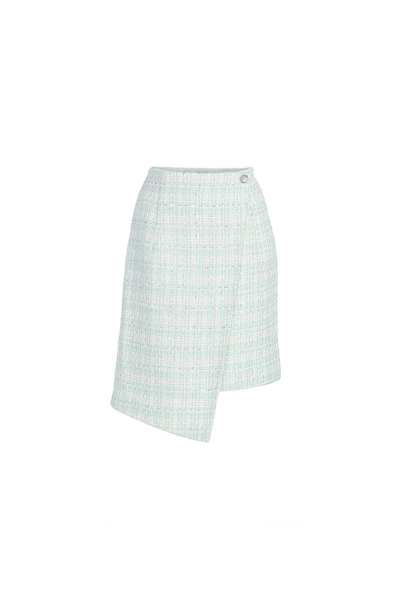 asymmetrical fitted skirt