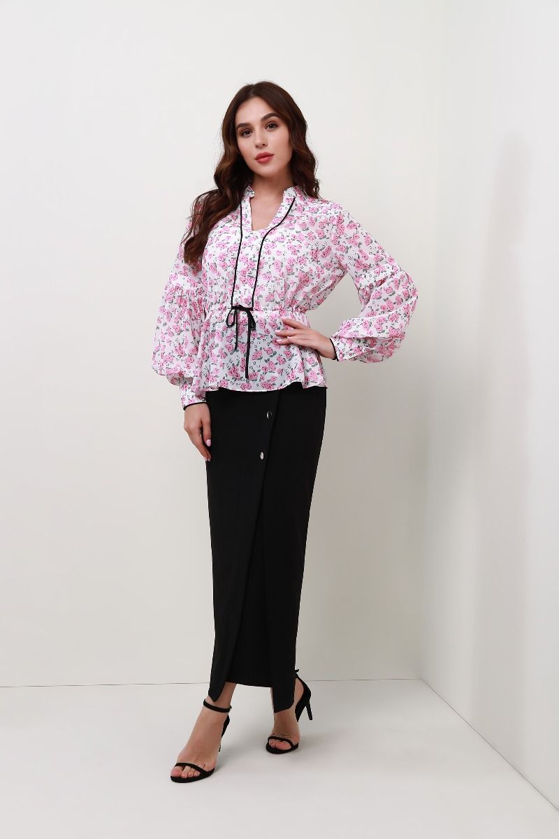 floral chiffon blouse