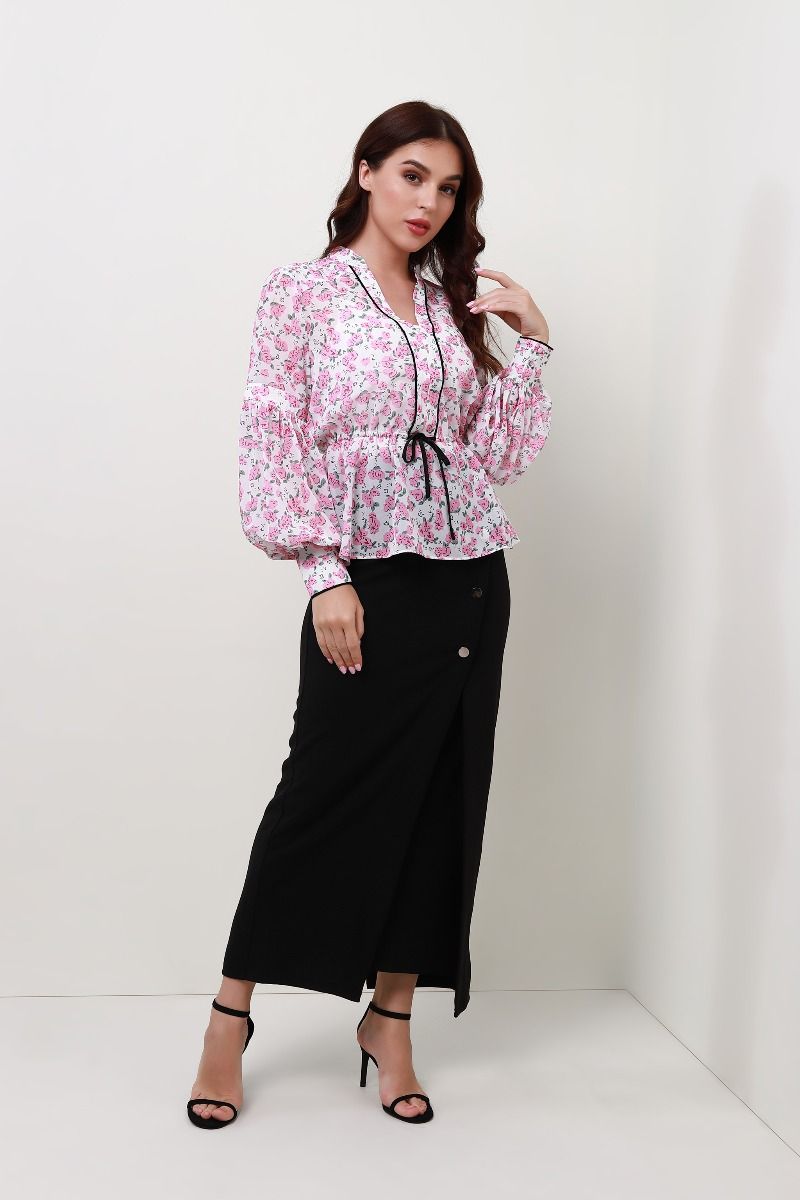 floral chiffon blouse