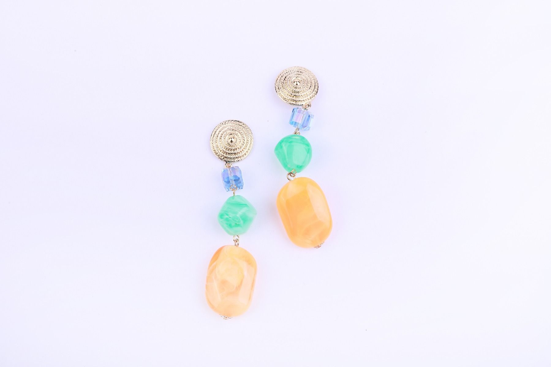 Dropped stones earrings