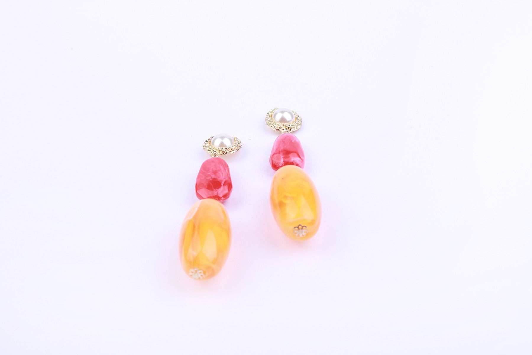 Dropped stones earrings