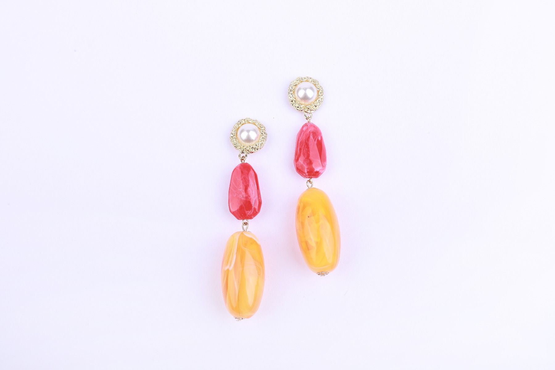 Dropped stones earrings