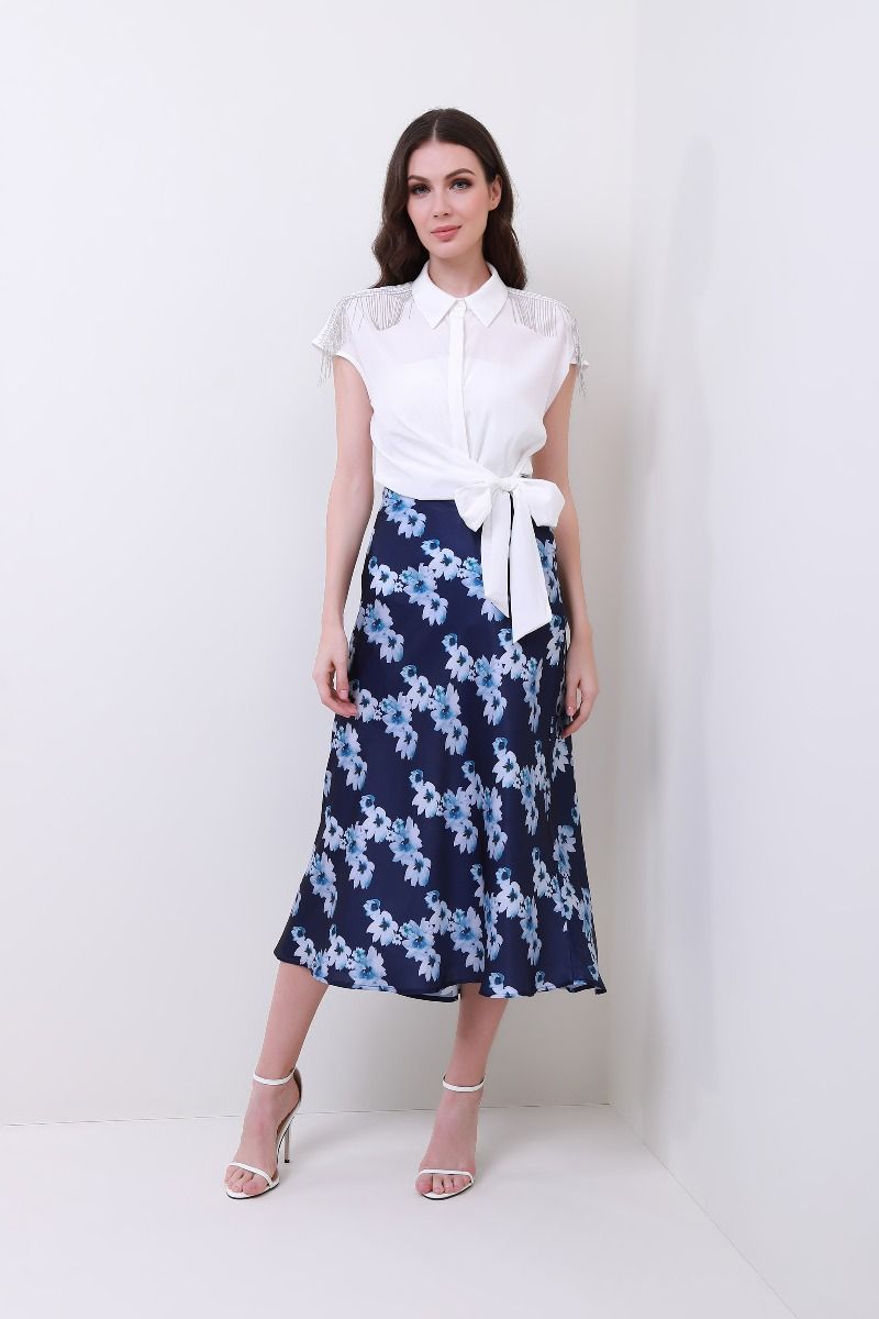 flower print skirt