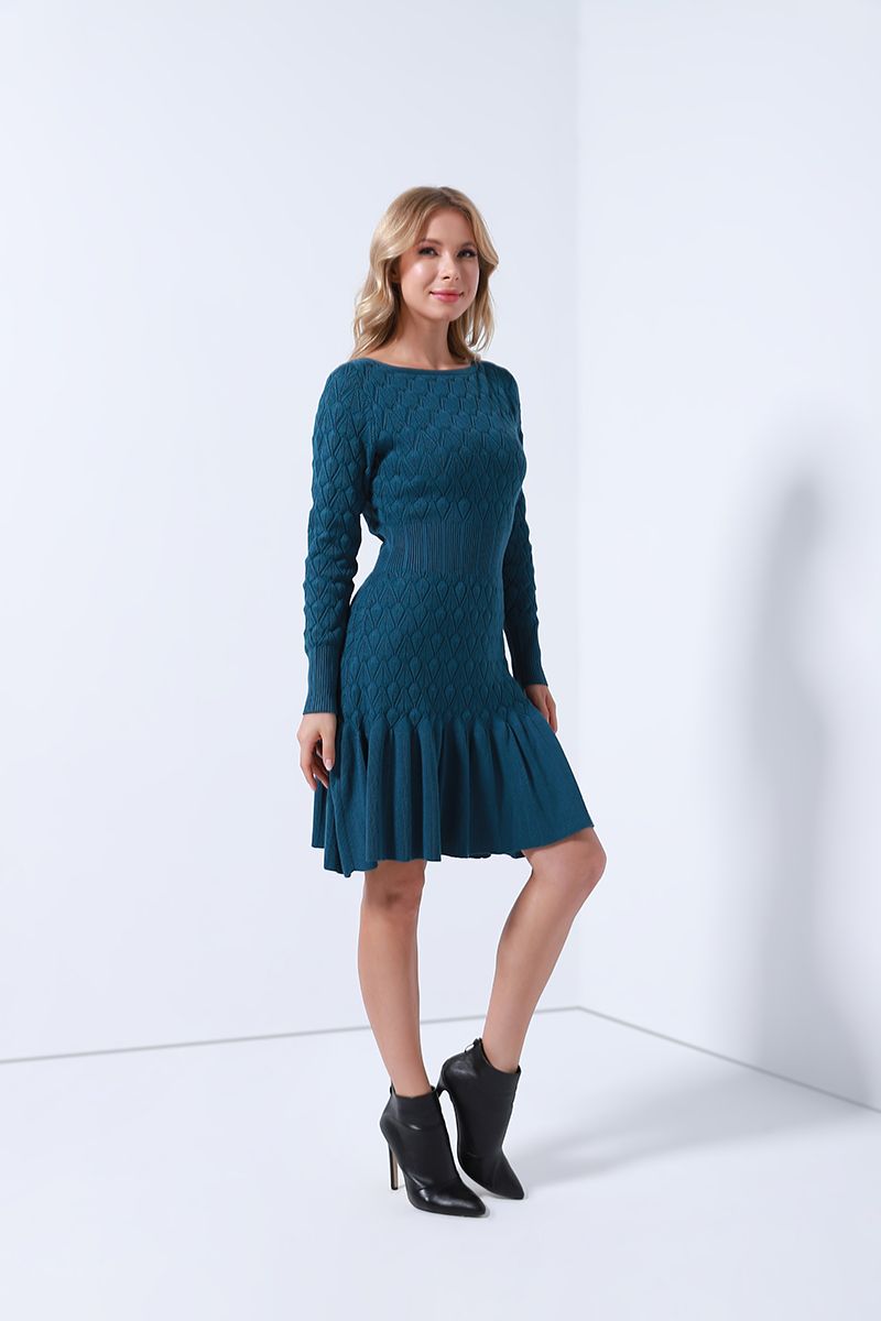 unique pattern knitted dress