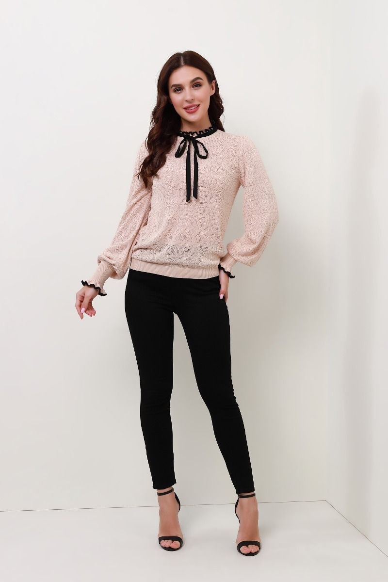 Knitted Neck-tie sweater