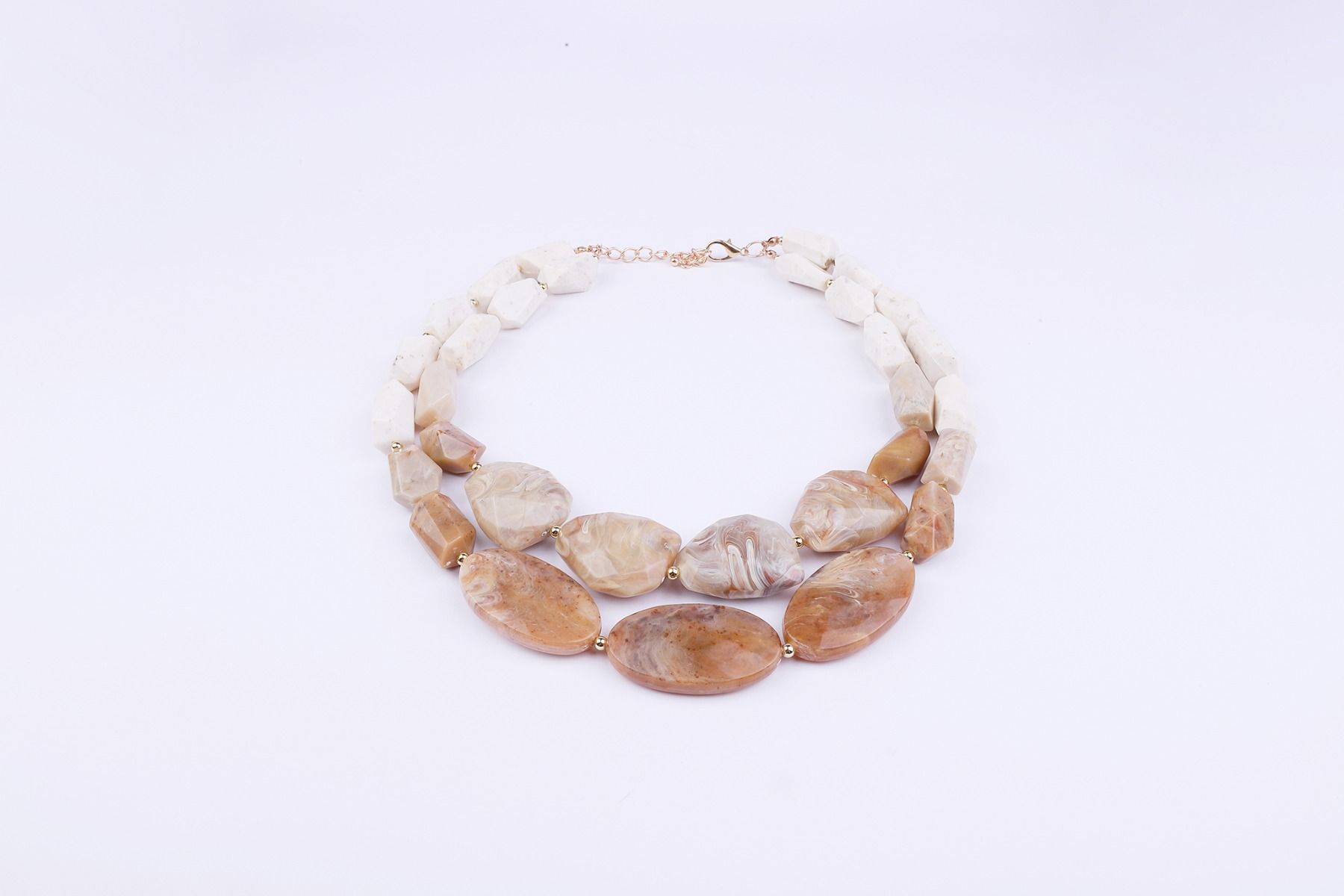 layered stone necklace