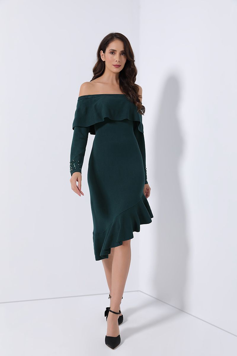 bodycon off-shoulder dress