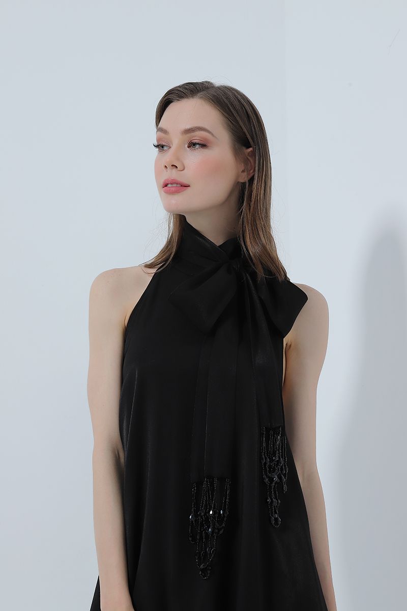 neck-tie dress