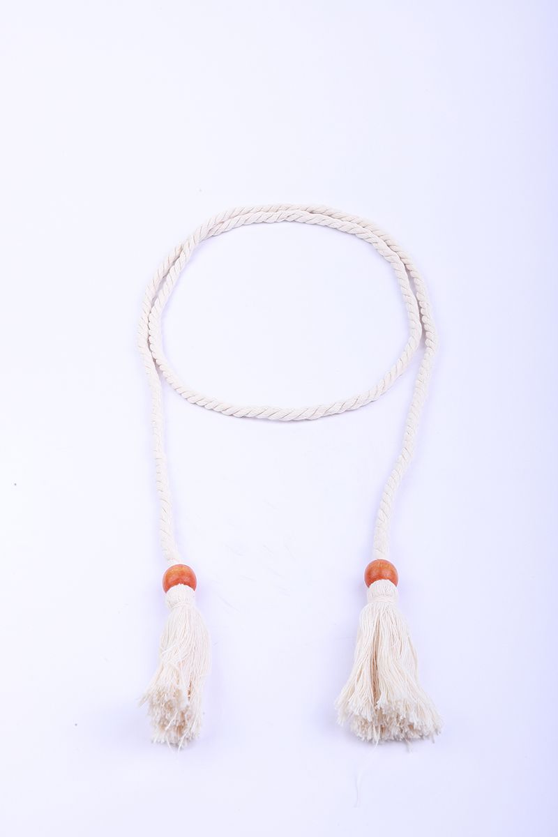 Long braided necklace