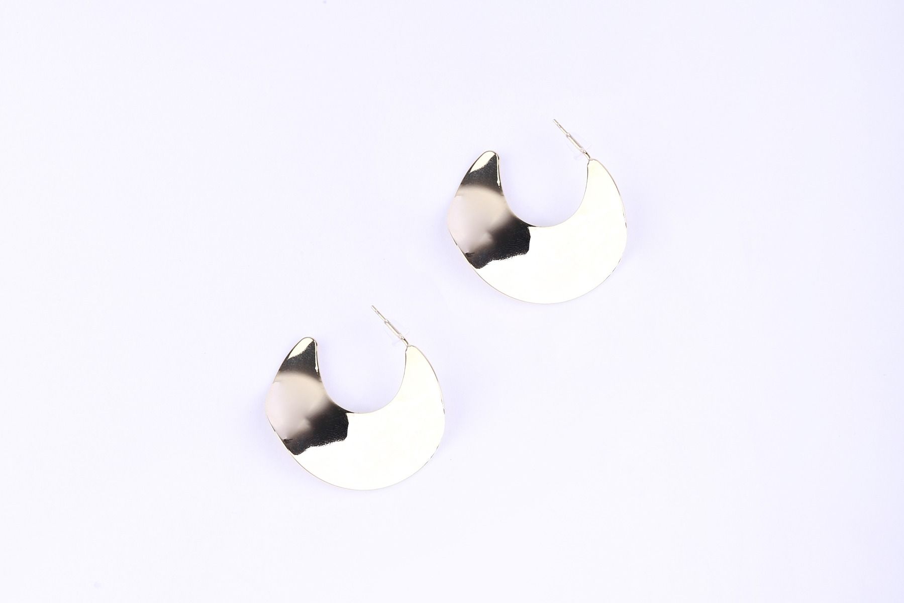 Hammered hoop earrings